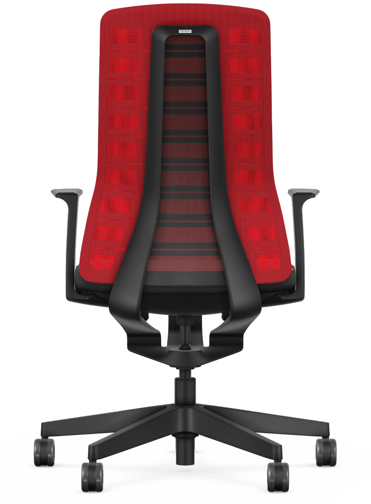 PURE ACTIVE #02 | Rot-Schwarz | aktiver Sitzen im Homeoffice | patentierte Smart-Spring-Technologie