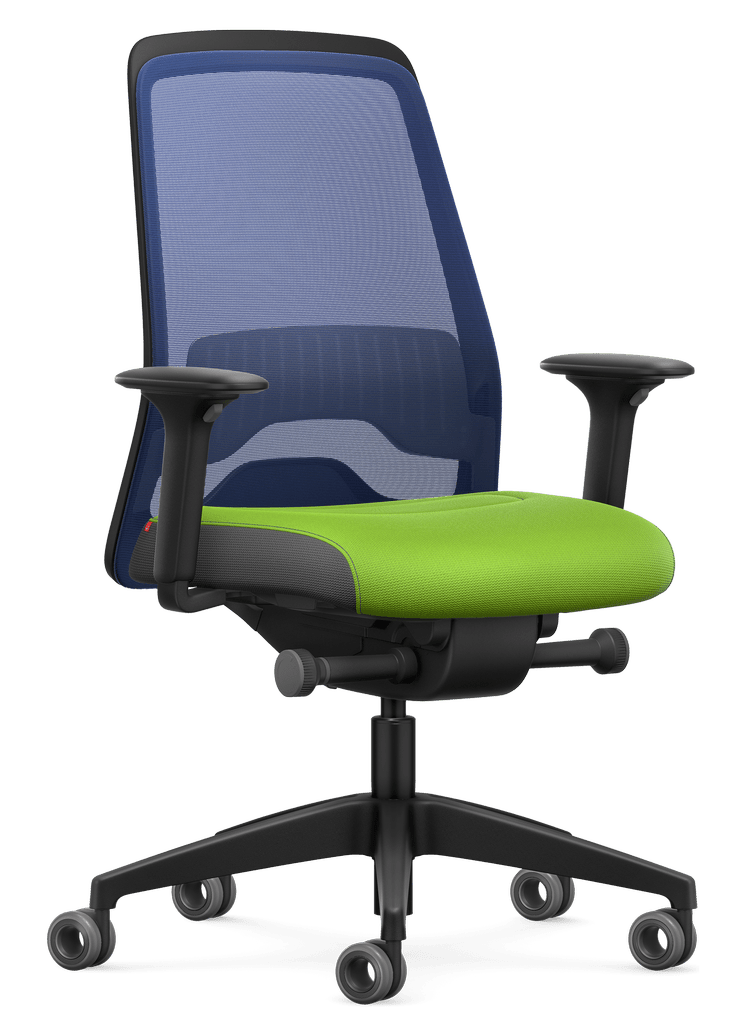 Interstuhl EVERY ACTIVE #03 | Blau-Grün | aktiver Sitzen im Homeoffice | ergonomischer Bürostuhl