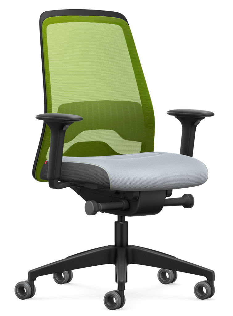 EVERY ACTIVE #08 | Grün-Grau | ergonomischer Bürostuhl | Homeoffice Schreibtischstuhl | Netz