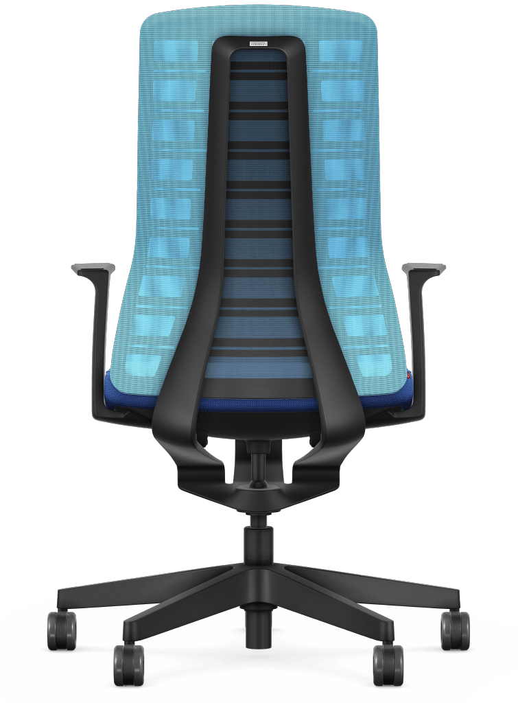 PURE ACTIVE #06 | Hellblau-Blau | aktiver Sitzen im Homeoffice | patentierte Smart-Spring-Technologie