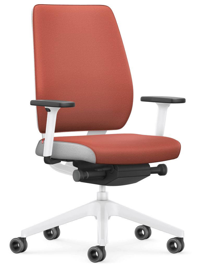 JOYCE INTERIOR #06 | Orange-Rot | schönes Design | ergonomischer Bürostuhl | Homeoffice