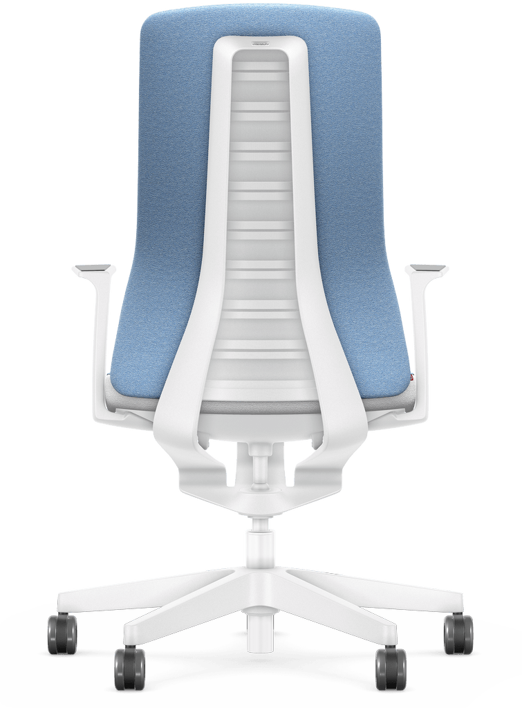 PURE INTERIOR #08 | Hellblau | ergonomisches Design in weiß | patentierte Smart-Spring-Technologie